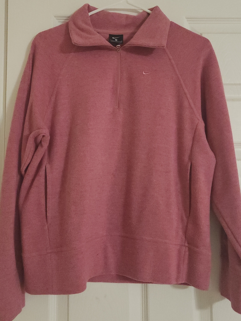 Nike Women’s Dusty Rose Quarter-Zip Turtleneck Sweater